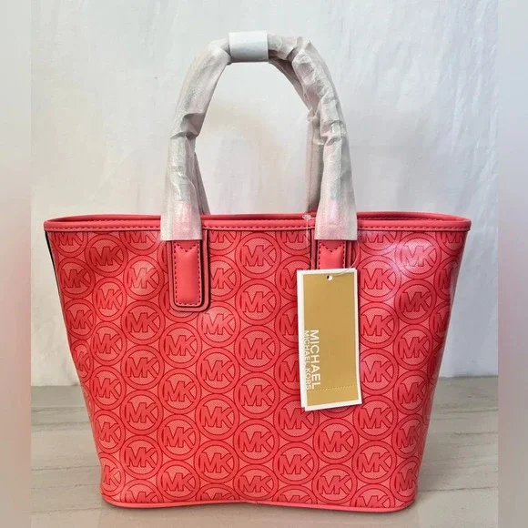 Michael Kors Small Jodie Tote Grapefruit Logo - Picture 4 of 8